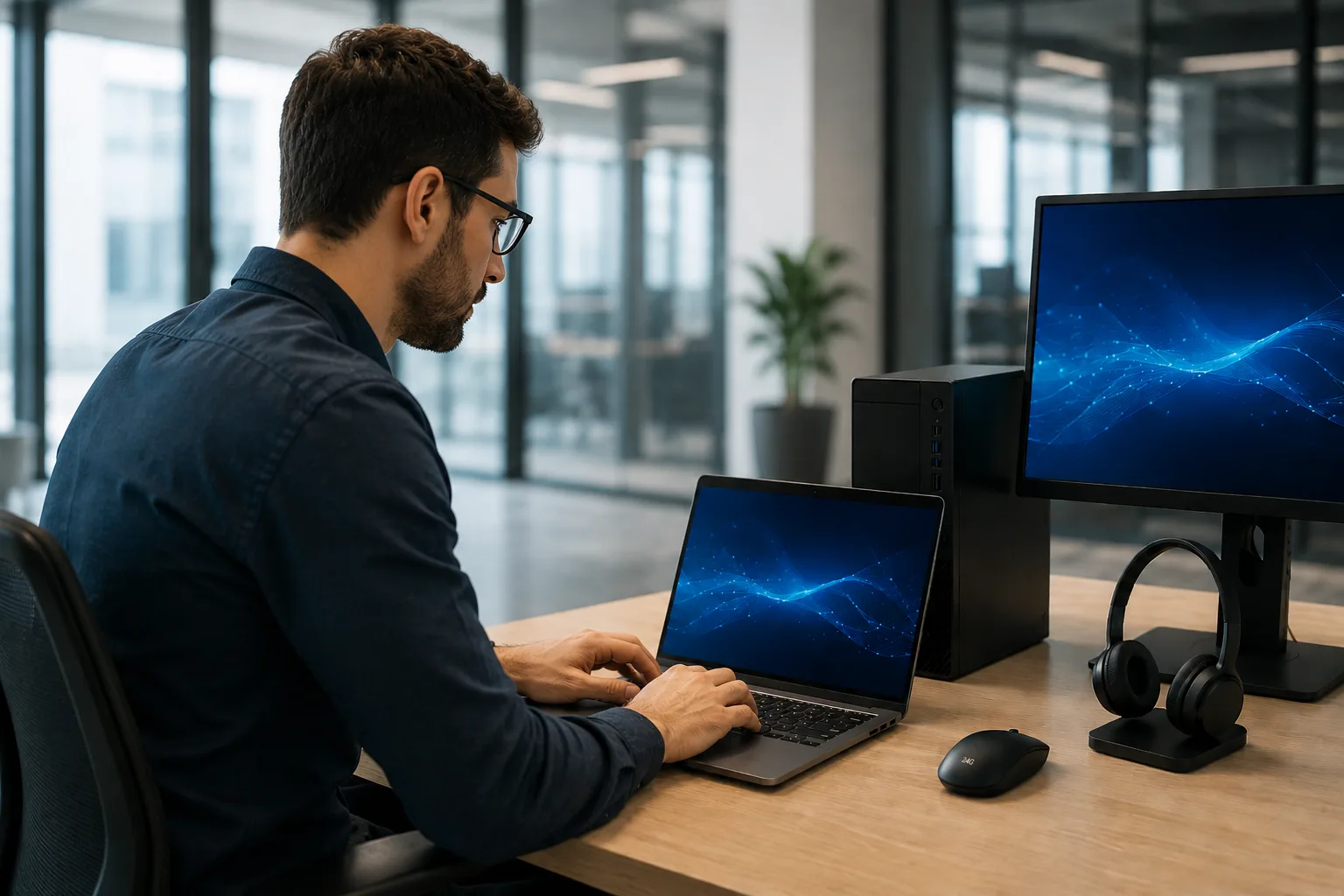 Équipement informatique professionnel prêt à être déployé